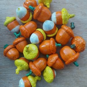 Candy Corn Pumpkin Acorn Mix Vase Filler 15 Acorns